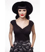 Retrolicious Black Isabel Top
