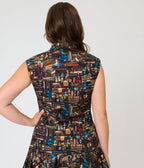 Retrolicious Black Spellbinding Bow Top - Unique Vintage - Tops