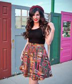 Retrolicious Dont Judge a Book by its Cover Skater Skirt - Unique Vintage - Womens, BOTTOMS, SKIRTS