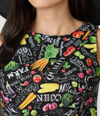 Retrolicious Farm Fresh Print Cotton Skater Dress - Unique Vintage - Womens, DRESSES, FIT AND FLARE