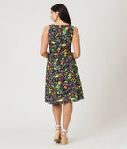 Retrolicious Farm Fresh Print Cotton Skater Dress - Unique Vintage - Womens, DRESSES, FIT AND FLARE