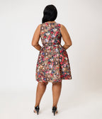 Retrolicious Floral Rabbit Print Elizabeth Dress - Unique Vintage - Womens, DRESSES, SWING