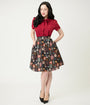 Retrolicious Morning Coffee Cotton Skater Skirt
