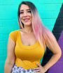 Retrolicious Mustard Retro Boat Neck Knit Top