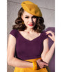 Retrolicious Plum Isabel Top