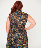 Retrolicious Plus Size Black Spellbinding Bow Top - Unique Vintage - Tops