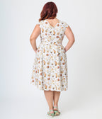 Retrolicious Plus Size Forest Animal Print Greta Swing Dress - Unique Vintage - Womens, DRESSES, SWING