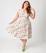 Retrolicious Plus Size Forest Animal Print Greta Swing Dress