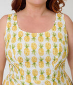 Retrolicious Plus Size Pineapple Print Skater Dress - Unique Vintage - Womens, DRESSES, SWING