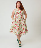 Retrolicious Plus Size Strawberry Print Greta Swing Dress - Unique Vintage - Womens, DRESSES, SWING