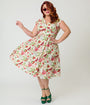 Retrolicious Plus Size Strawberry Print Greta Swing Dress