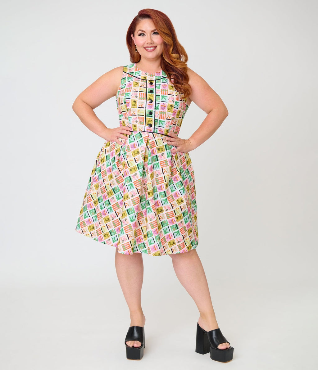 plus size tropical evening dresses Plus Size Tropical Floral Print Sharkbite Hem Dress
