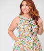 Retrolicious Plus Size Tropical Print Elizabeth Dress