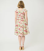 Retrolicious Strawberry Print Greta Swing Dress - Unique Vintage - Womens, DRESSES, SWING