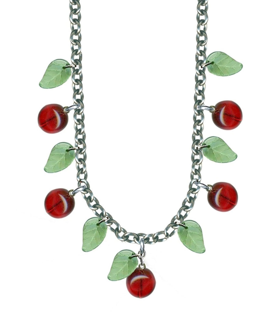 Retrolite Cherry Necklace - Unique Vintage - Womens, ACCESSORIES, JEWELRY