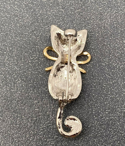 Rhinestone Cat Brooch - Unique Vintage - Womens, ACCESSORIES, JEWELRY