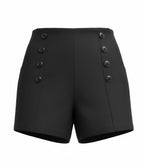 Rockin Bettie Black High Waist Shorts - Unique Vintage - Womens, BOTTOMS, SHORTS