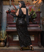 Rockin Bettie Black Sequin Bombshell Dress - Unique Vintage - Womens, DRESSES, FIT AND FLARE