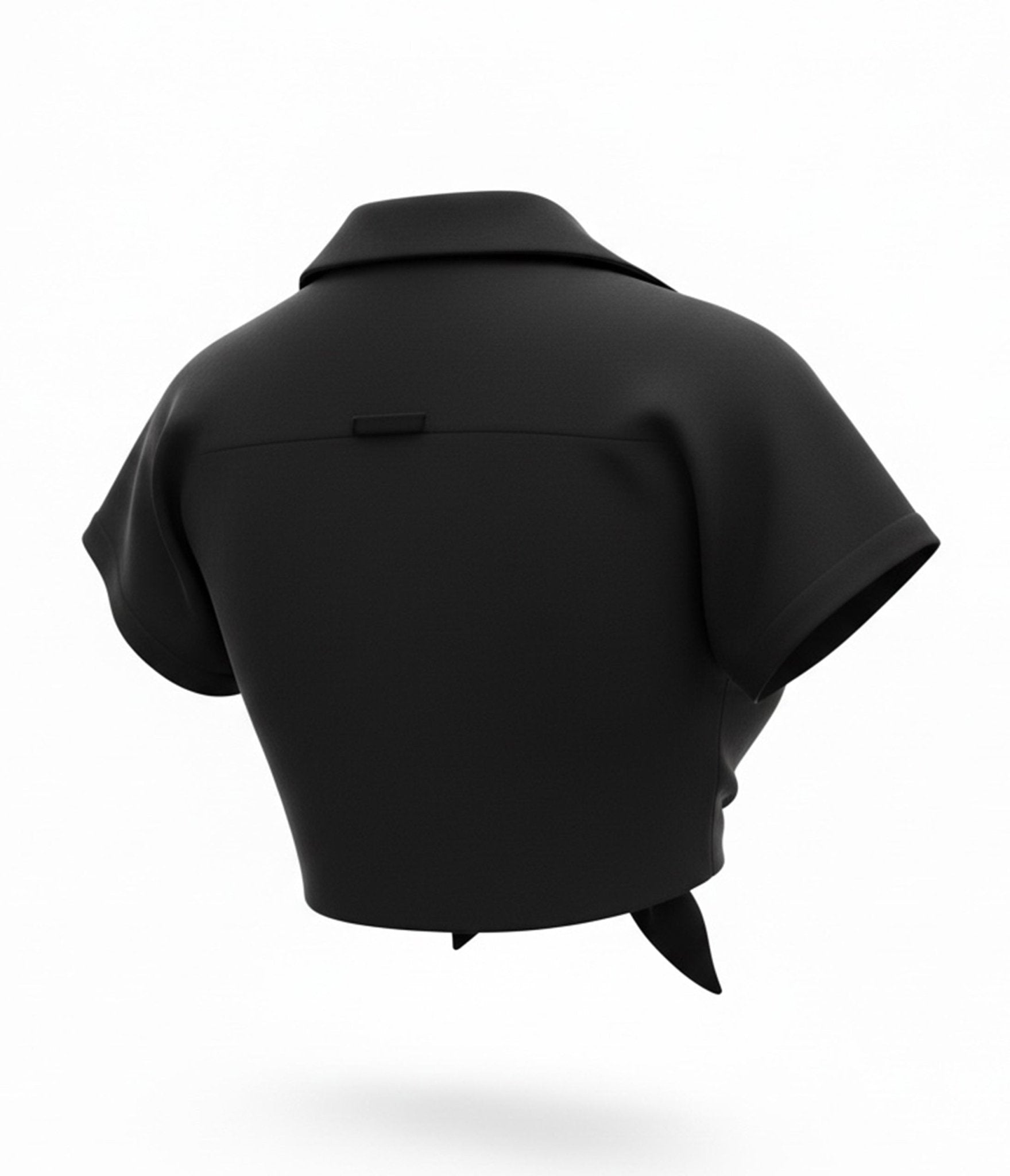 Rockin Bettie Black Tie Crop Top - Unique Vintage - Womens, TOPS, WOVEN TOPS