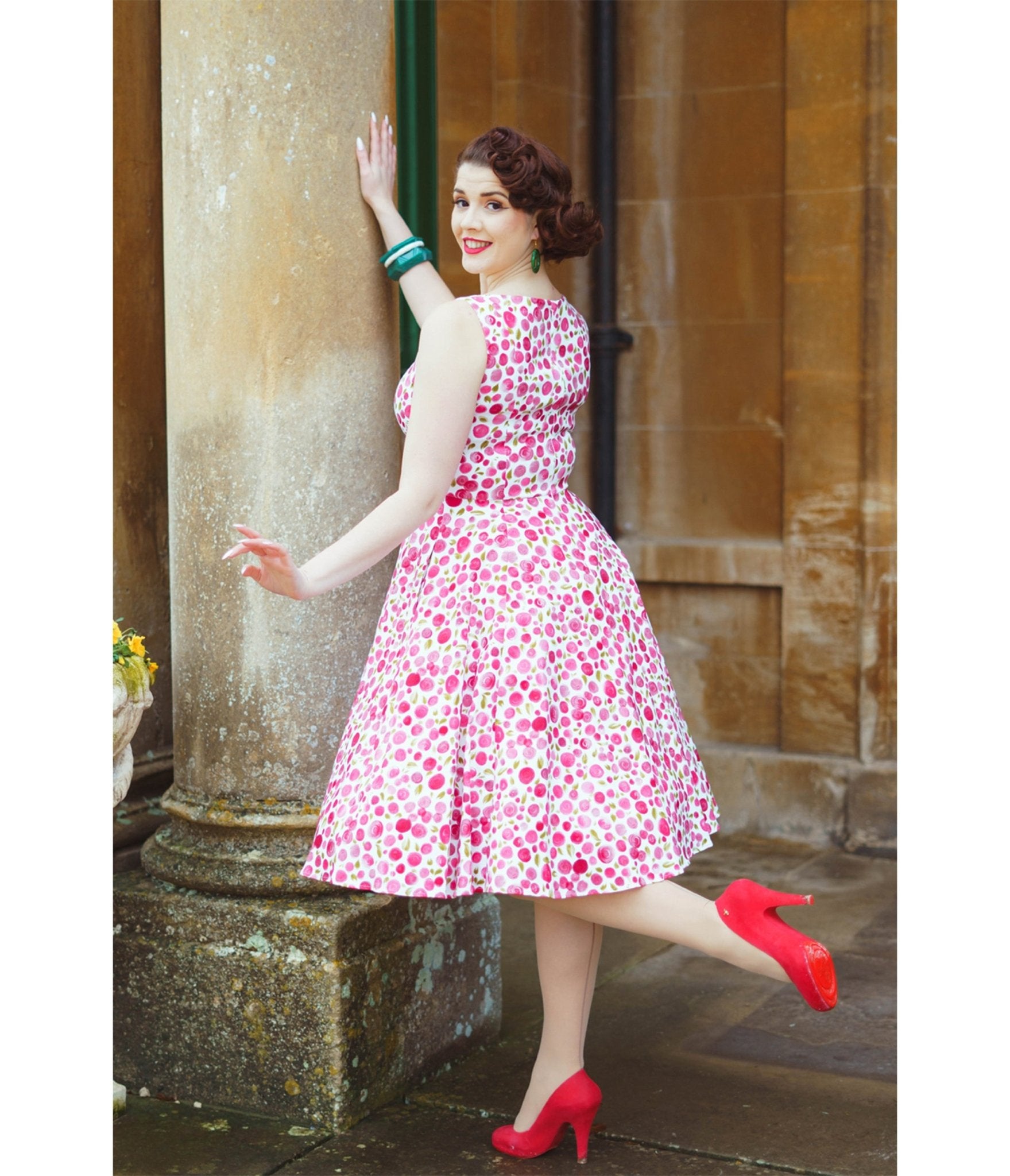Rosy Petal Swing Dress - Unique Vintage - Womens, DRESSES, SWING