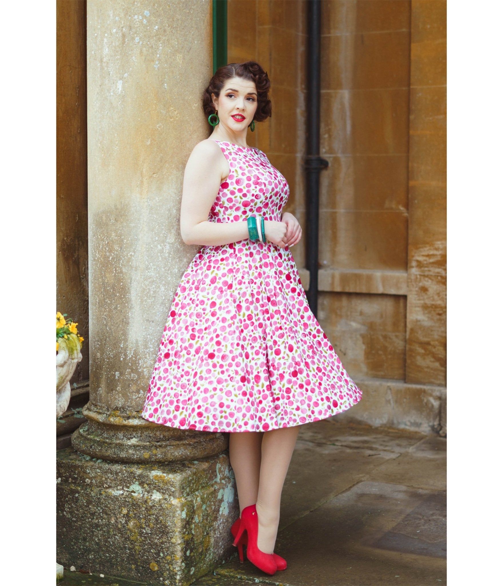 Rosy Petal Swing Dress - Unique Vintage - Womens, DRESSES, SWING
