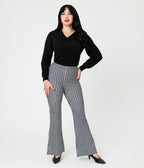 Royal Monk Black Bow Collar Betsy Sweater - Unique Vintage - Womens, TOPS, KNIT TOPS