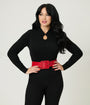 Royal Monk Black Keyhole Sweater