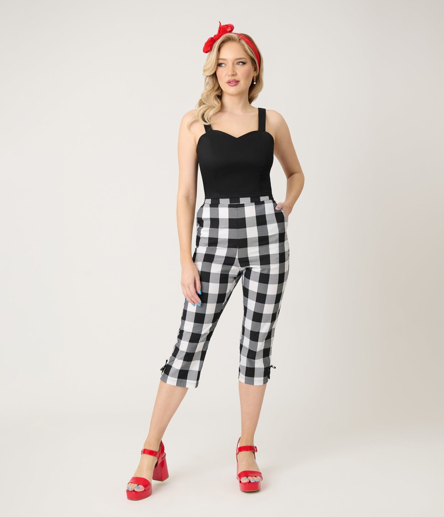 Royal Monk Black Maisie Crop Top - Unique Vintage - Womens, TOPS, SHIRTS