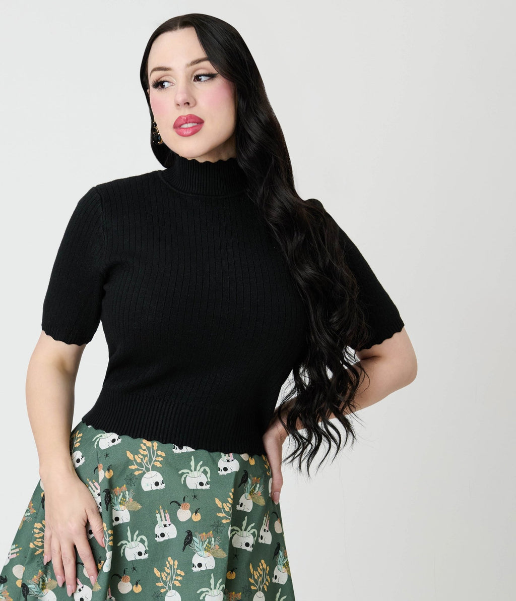 Royal Monk Black Sweet Jane Sweater - Unique Vintage - Womens, TOPS, KNIT TOPS