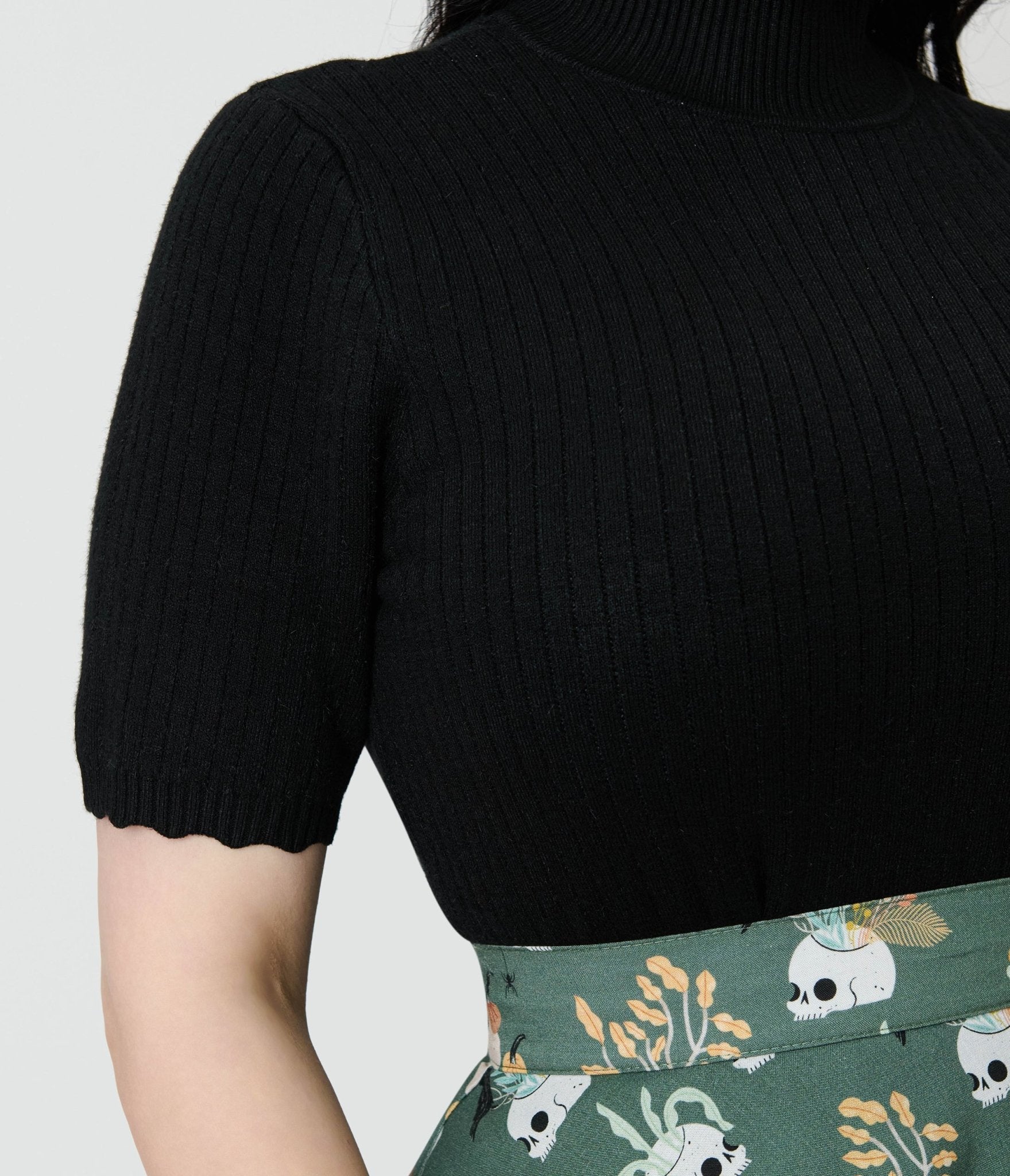 Royal Monk Black Sweet Jane Sweater - Unique Vintage - Womens, TOPS, KNIT TOPS