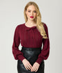 Royal Monk Burgundy Bow Sweater
