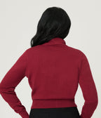 Royal Monk Burgundy Cardigan - Unique Vintage - Womens, TOPS, SWEATERS