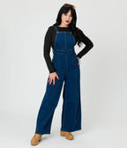 Royal Monk Denim Overalls - Unique Vintage - Womens, BOTTOMS, ROMPERS AND JUMPSUITS