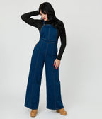 Royal Monk Denim Overalls - Unique Vintage - Womens, BOTTOMS, ROMPERS AND JUMPSUITS