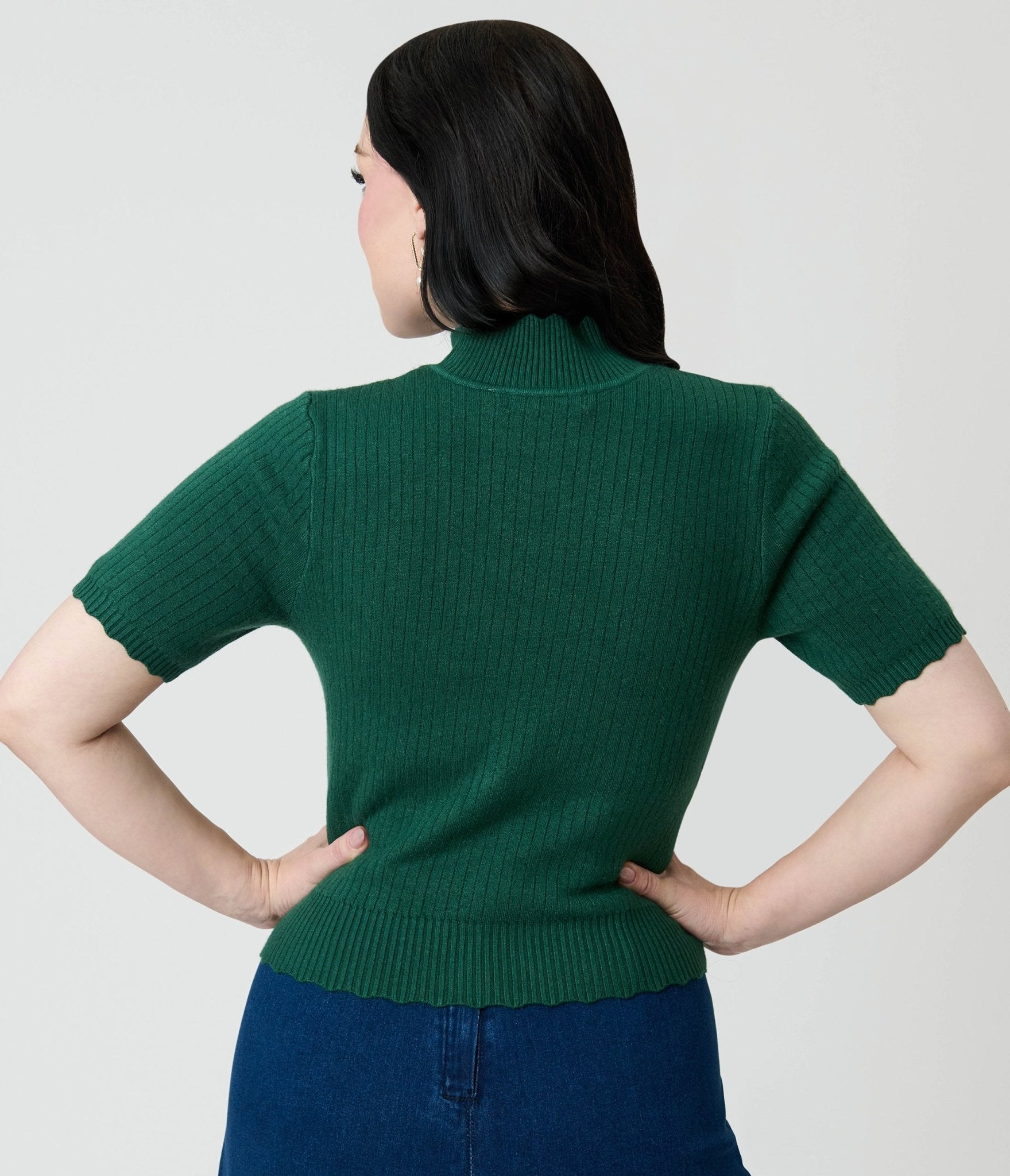 Royal Monk Green Sweet Jane Sweater - Unique Vintage - Womens, TOPS, KNIT TOPS