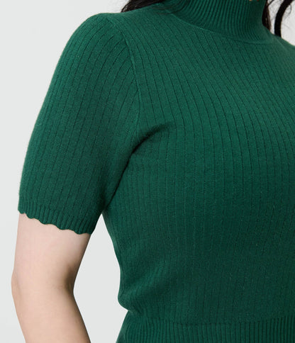 Royal Monk Green Sweet Jane Sweater - Unique Vintage - Womens, TOPS, KNIT TOPS