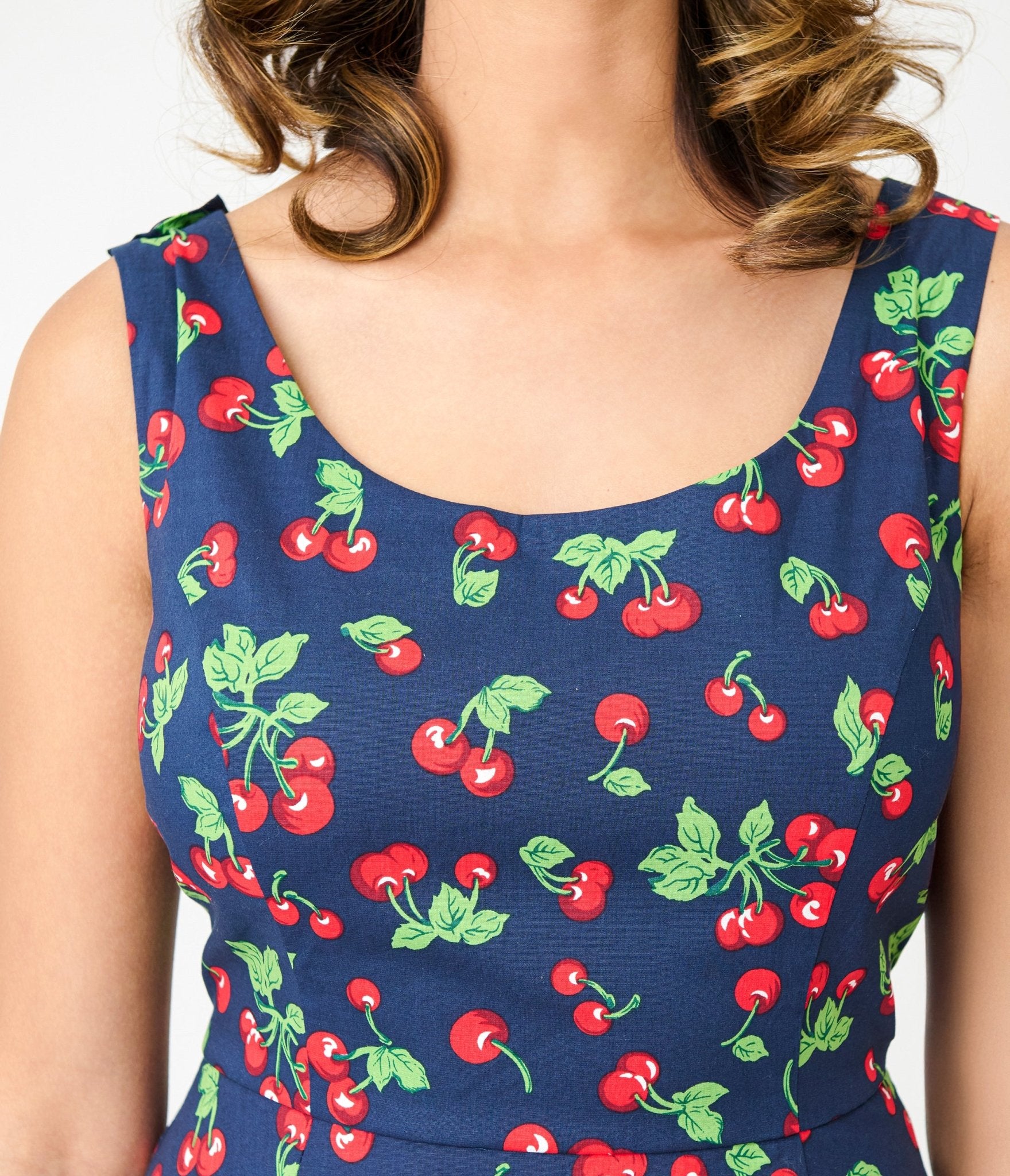 blue dress for baby girl Royal Monk Navy Cherry Heart Nora Swing Dress – Unique Vintage