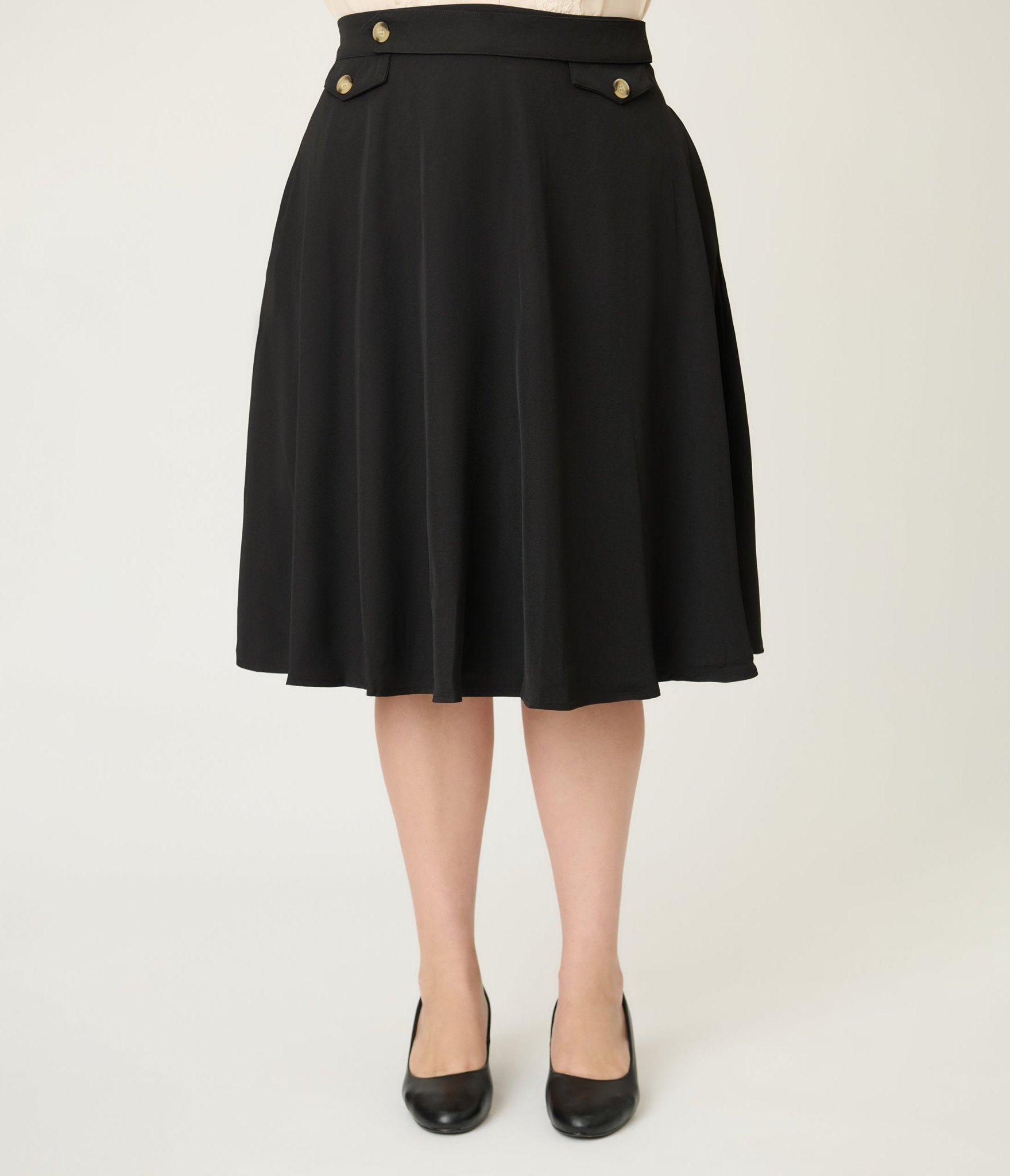 Royal Monk Plus Size Black Book Club Swing Skirt - Unique Vintage - Womens, BOTTOMS, SKIRTS
