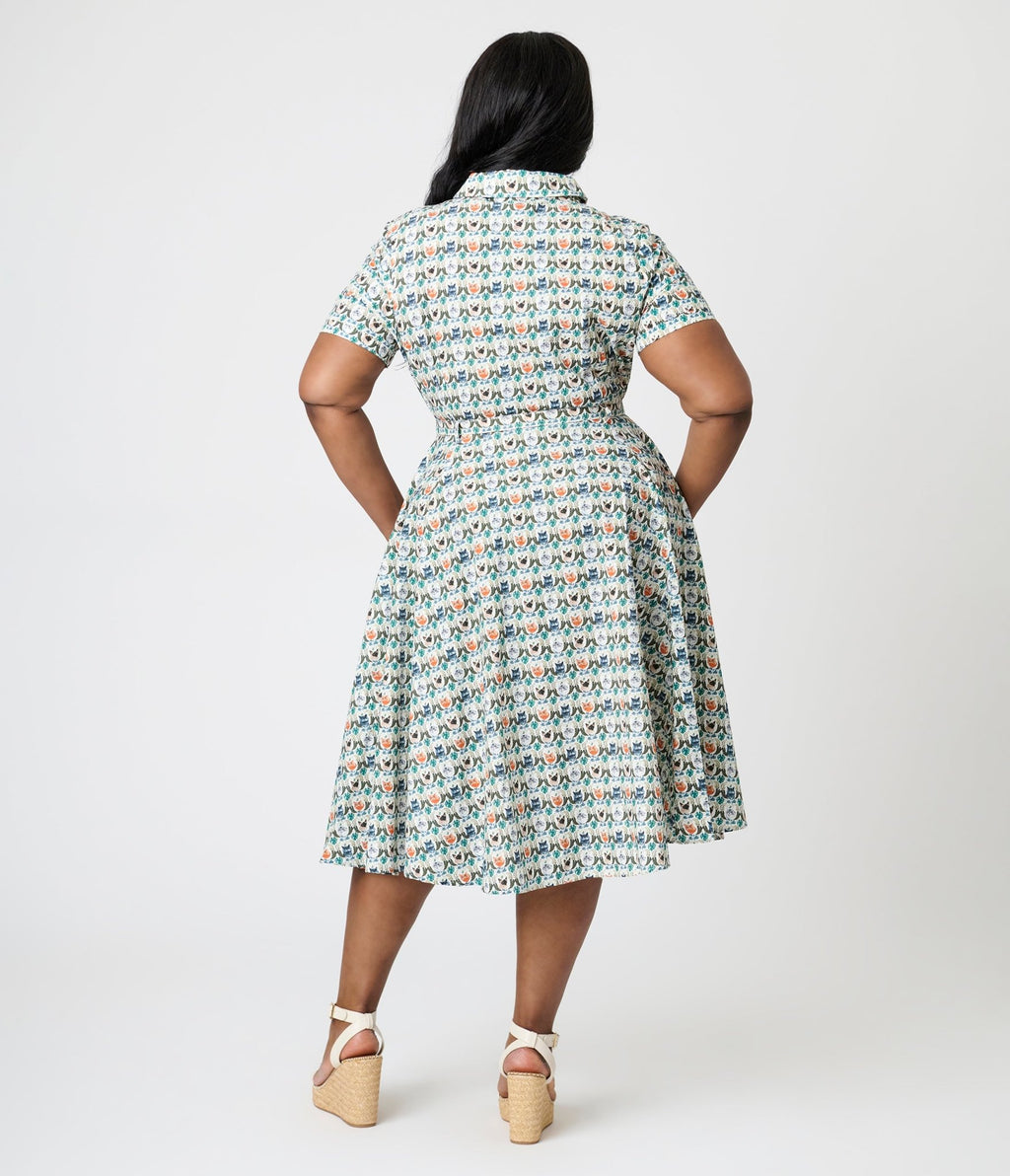 Royal Monk Plus Size Purrrfect Bella Swing Dress - Unique Vintage - Womens, DRESSES, SWING