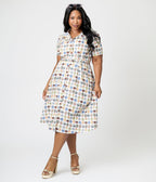 Royal Monk Plus Size Tea Time Kate Swing Dress - Unique Vintage - Womens, DRESSES, SWING