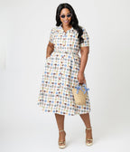 Royal Monk Plus Size Tea Time Kate Swing Dress - Unique Vintage - Womens, DRESSES, SWING