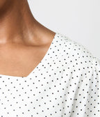 Royal Monk Plus Size White & Black Polka Dot Cherry Danny Sweet Spot Midi Dress - Unique Vintage - Womens, DRESSES, SWING