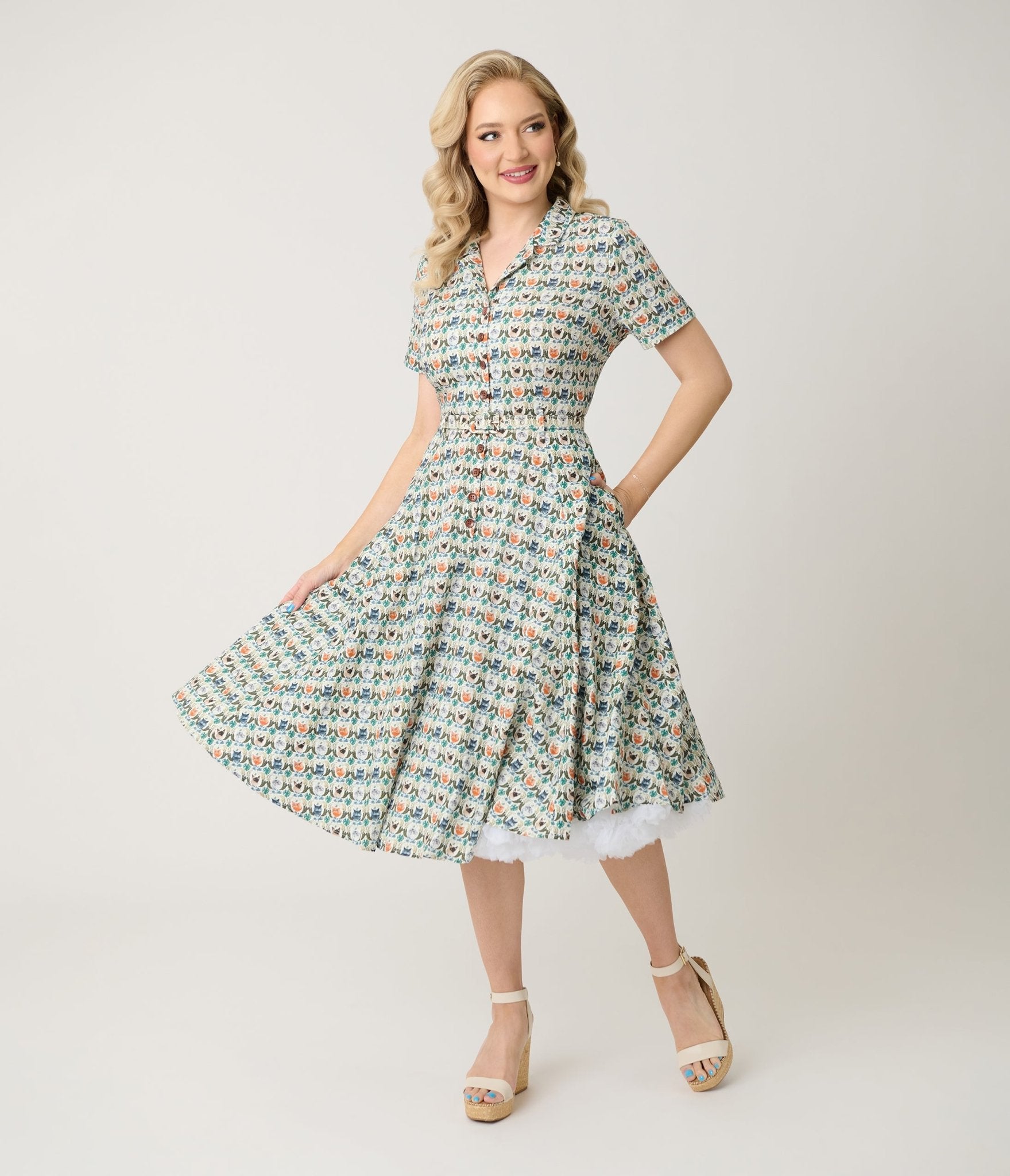 Royal Monk Purrrfect Bella Swing Dress - Unique Vintage - Womens, DRESSES, SWING