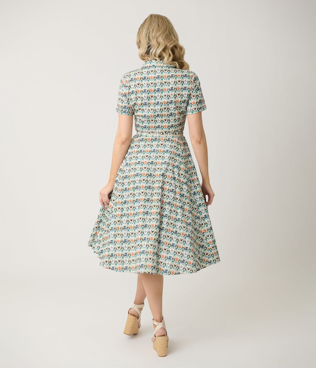 Royal Monk Purrrfect Bella Swing Dress - Unique Vintage - Womens, DRESSES, SWING