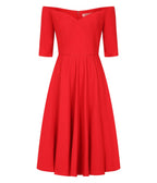 Royal Monk Red Amalia Swing Dress - Unique Vintage - Womens, DRESSES, SWING