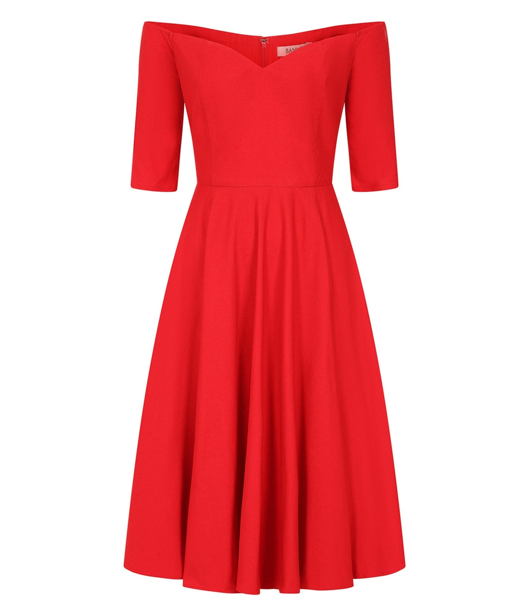 Royal Monk Red Amalia Swing Dress - Unique Vintage - Womens, DRESSES, SWING