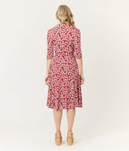 Royal Monk Red Blossom Elodie Midi Dress - Unique Vintage - Womens, DRESSES, MIDI