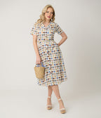 Royal Monk Tea Time Kate Swing Dress - Unique Vintage - Womens, DRESSES, SWING