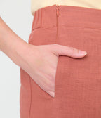 Rust 1950s High-Waisted Wide Leg Trousers - Unique Vintage - Womens, BOTTOMS, PANTS