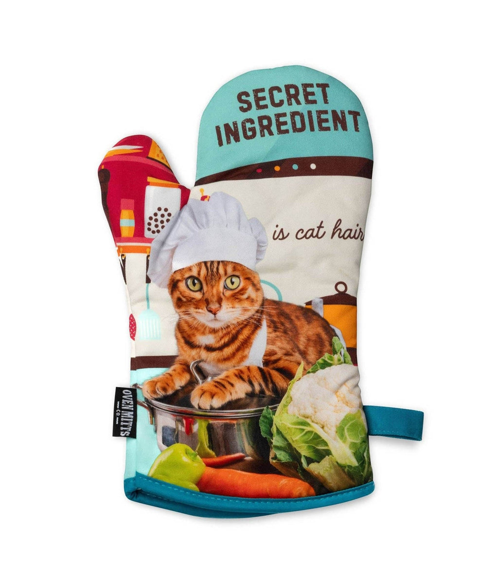 Secret Ingredient Cat Oven Mitts & Pot Holder Set - Unique Vintage - Womens, ACCESSORIES, GIFTS/HOME